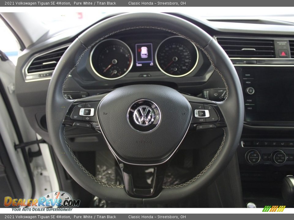 2021 Volkswagen Tiguan SE 4Motion Pure White / Titan Black Photo #19