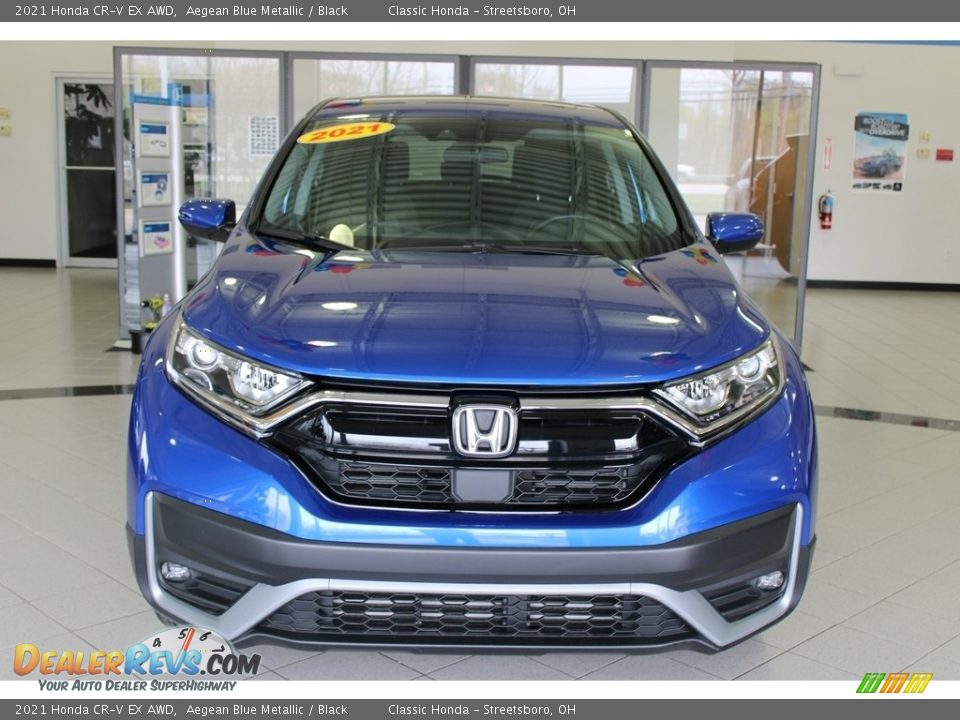 2021 Honda CR-V EX AWD Aegean Blue Metallic / Black Photo #2