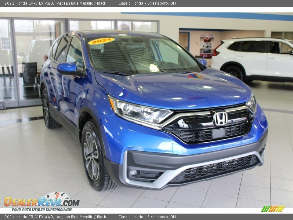 2021 Honda CR-V EX AWD Aegean Blue Metallic / Black Photo #4