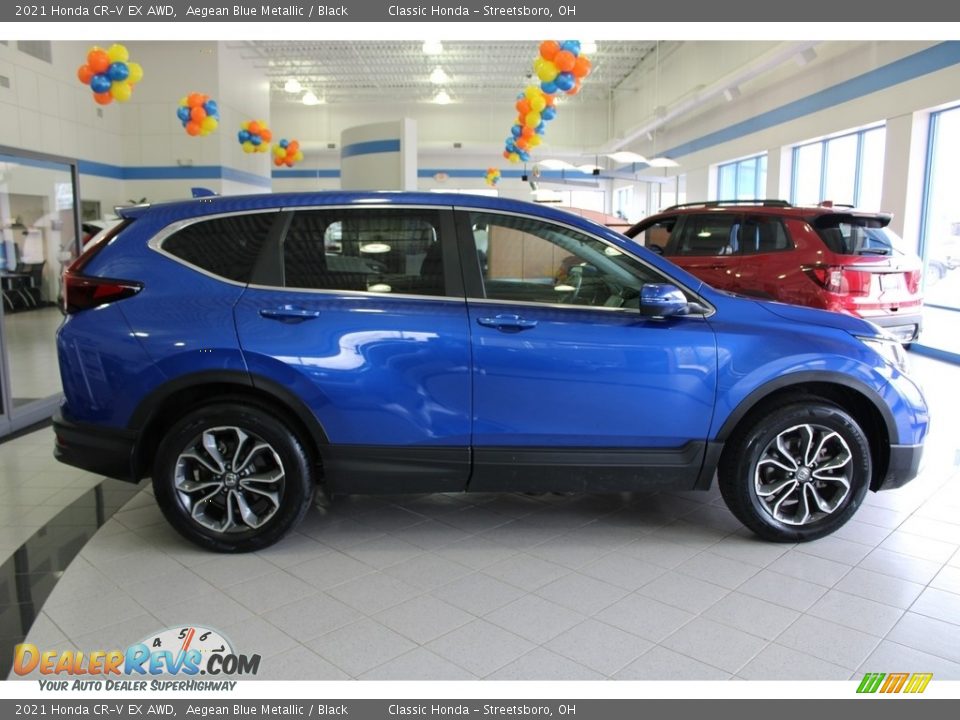 2021 Honda CR-V EX AWD Aegean Blue Metallic / Black Photo #6