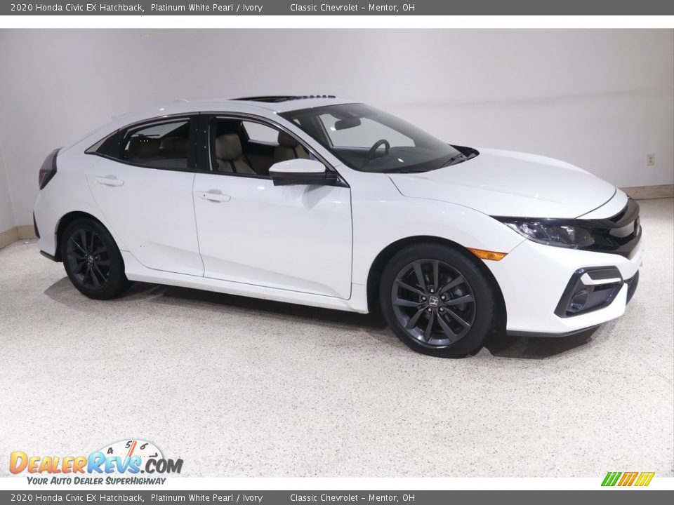 2020 Honda Civic EX Hatchback Platinum White Pearl / Ivory Photo #1