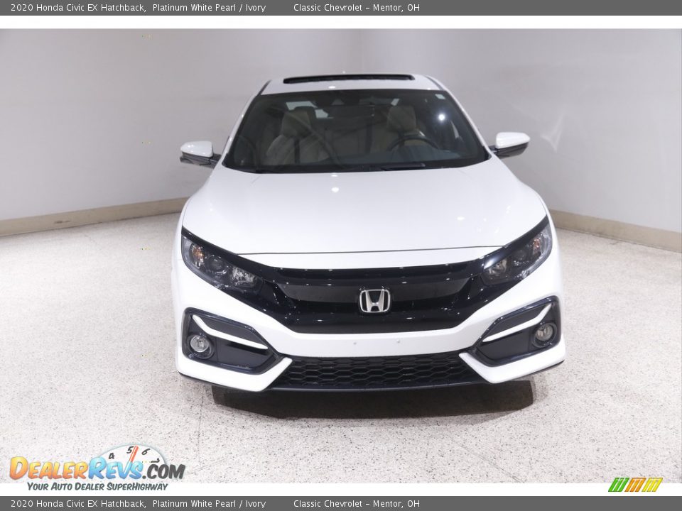 2020 Honda Civic EX Hatchback Platinum White Pearl / Ivory Photo #2