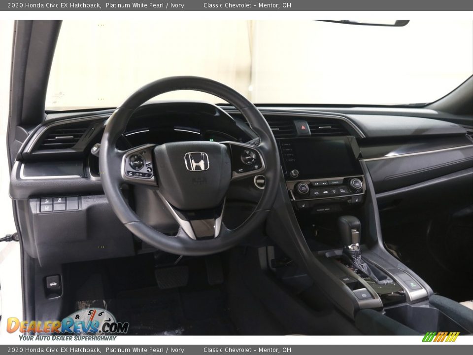 2020 Honda Civic EX Hatchback Platinum White Pearl / Ivory Photo #6