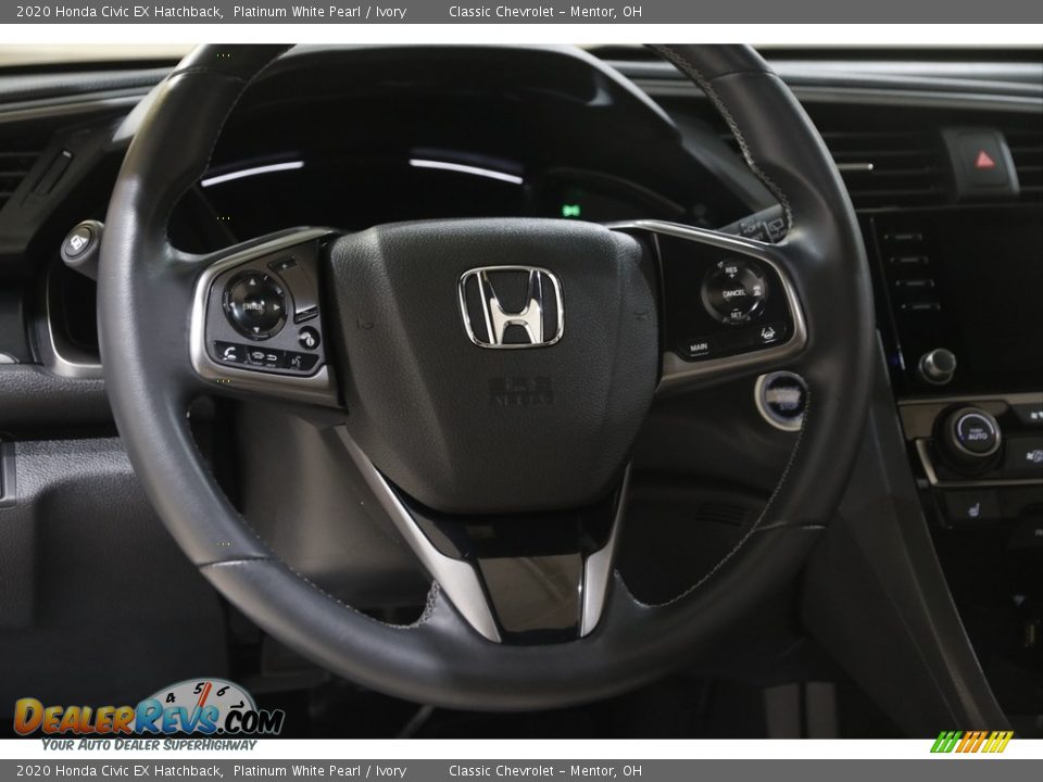 2020 Honda Civic EX Hatchback Platinum White Pearl / Ivory Photo #7