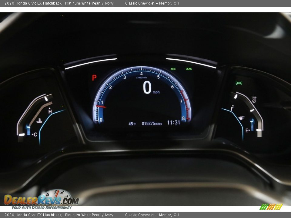 2020 Honda Civic EX Hatchback Platinum White Pearl / Ivory Photo #8