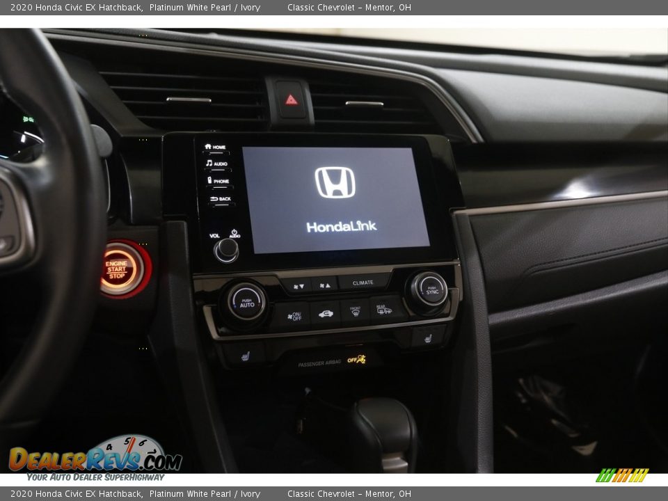 2020 Honda Civic EX Hatchback Platinum White Pearl / Ivory Photo #9