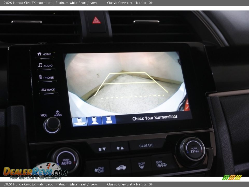 2020 Honda Civic EX Hatchback Platinum White Pearl / Ivory Photo #12
