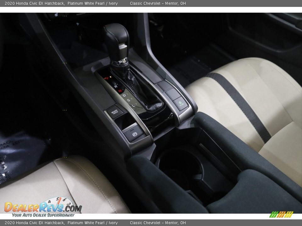 2020 Honda Civic EX Hatchback Platinum White Pearl / Ivory Photo #14