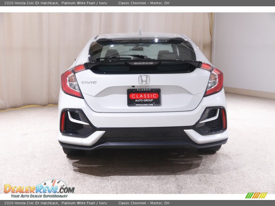 2020 Honda Civic EX Hatchback Platinum White Pearl / Ivory Photo #19