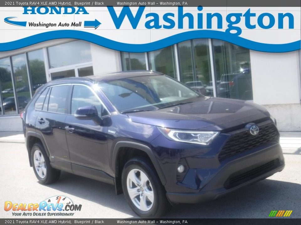 2021 Toyota RAV4 XLE AWD Hybrid Blueprint / Black Photo #1