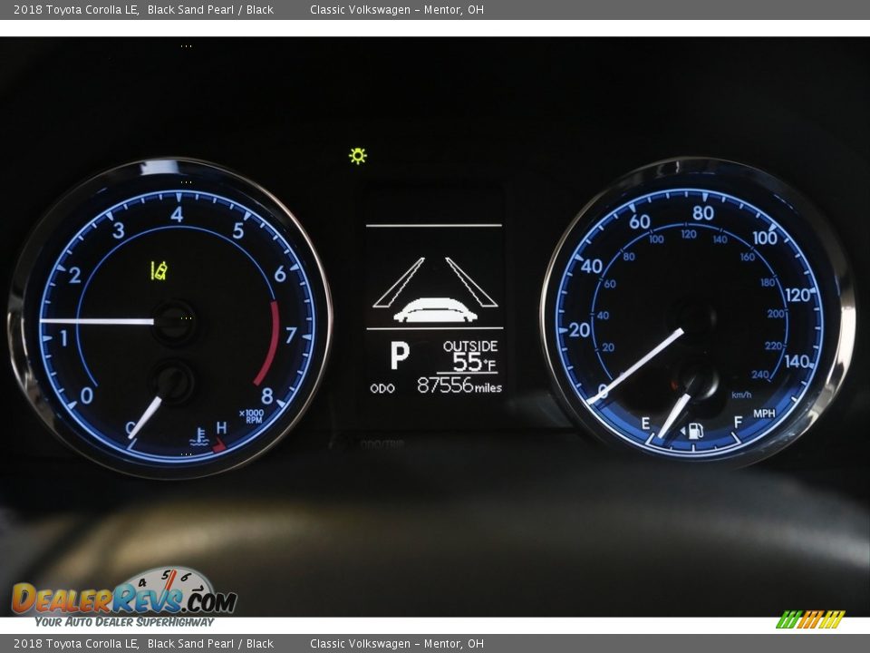 2018 Toyota Corolla LE Black Sand Pearl / Black Photo #8