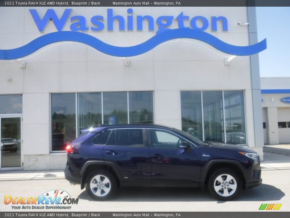 2021 Toyota RAV4 XLE AWD Hybrid Blueprint / Black Photo #2