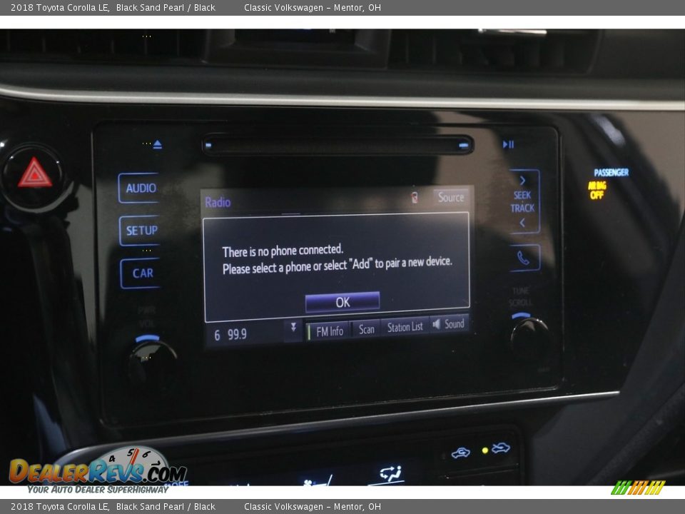 2018 Toyota Corolla LE Black Sand Pearl / Black Photo #11