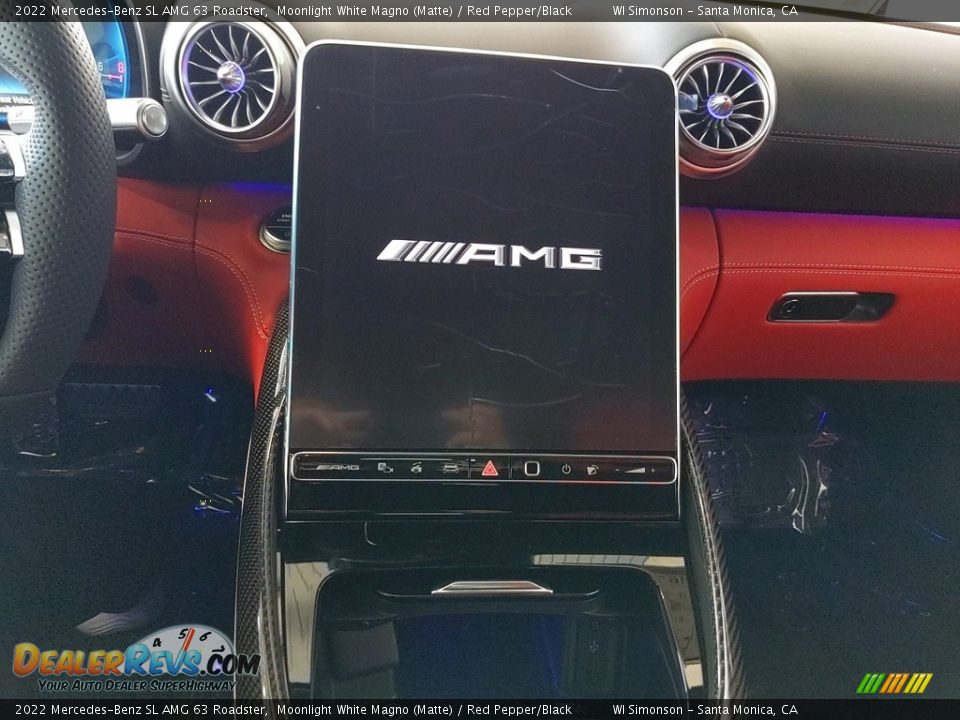 2022 Mercedes-Benz SL AMG 63 Roadster Moonlight White Magno (Matte) / Red Pepper/Black Photo #15