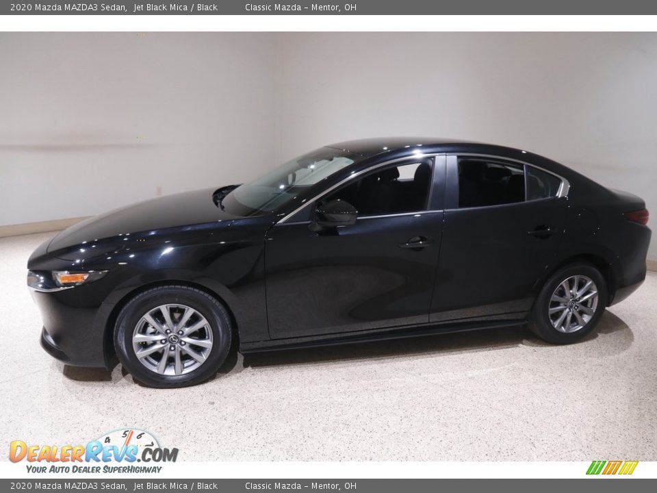 2020 Mazda MAZDA3 Sedan Jet Black Mica / Black Photo #3