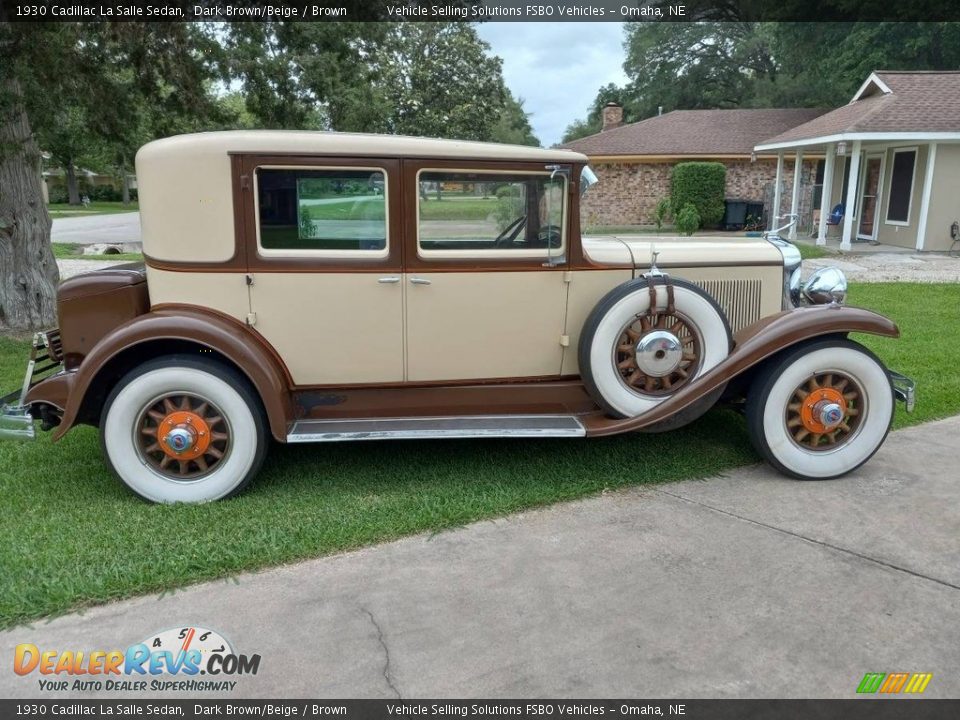 1930 Cadillac La Salle Sedan Dark Brown/Beige / Brown Photo #3
