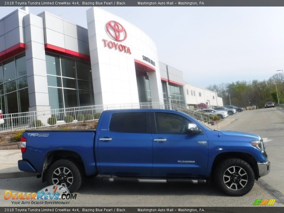 Blazing Blue Pearl 2018 Toyota Tundra Limited CrewMax 4x4 Photo #2
