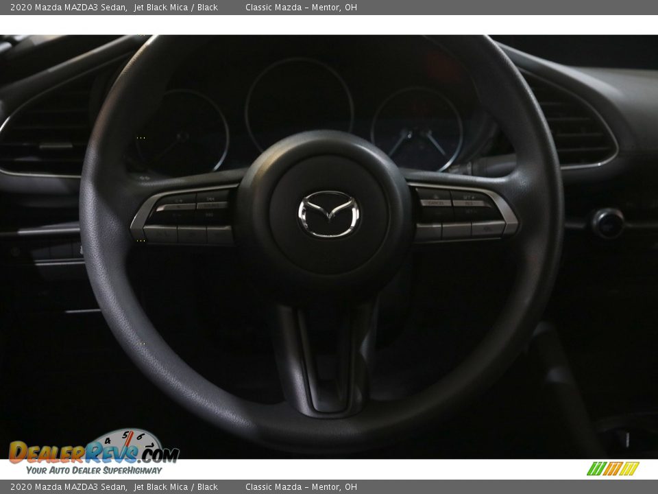 2020 Mazda MAZDA3 Sedan Jet Black Mica / Black Photo #7