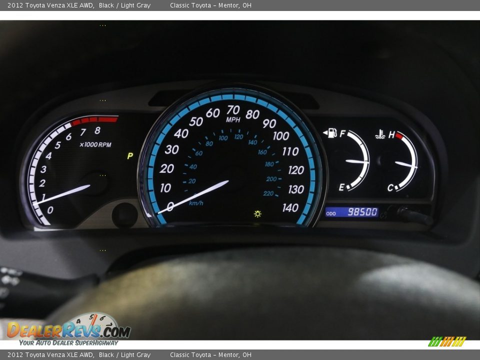 2012 Toyota Venza XLE AWD Black / Light Gray Photo #8