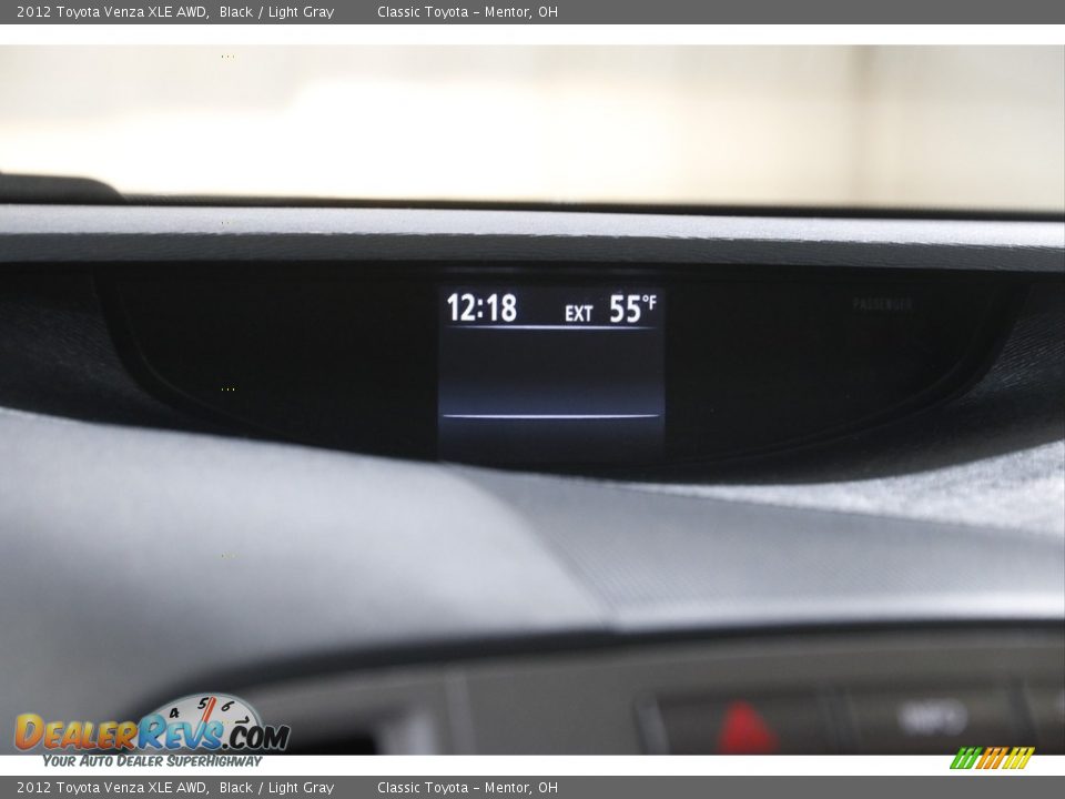 2012 Toyota Venza XLE AWD Black / Light Gray Photo #10