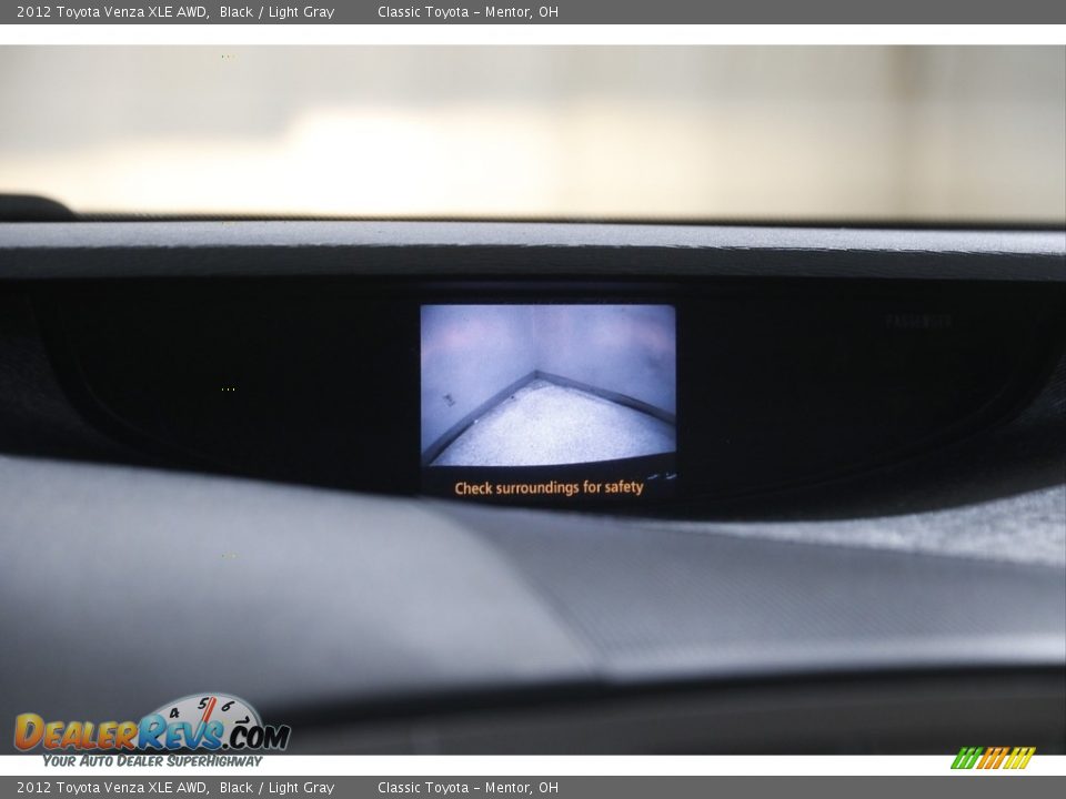 2012 Toyota Venza XLE AWD Black / Light Gray Photo #11