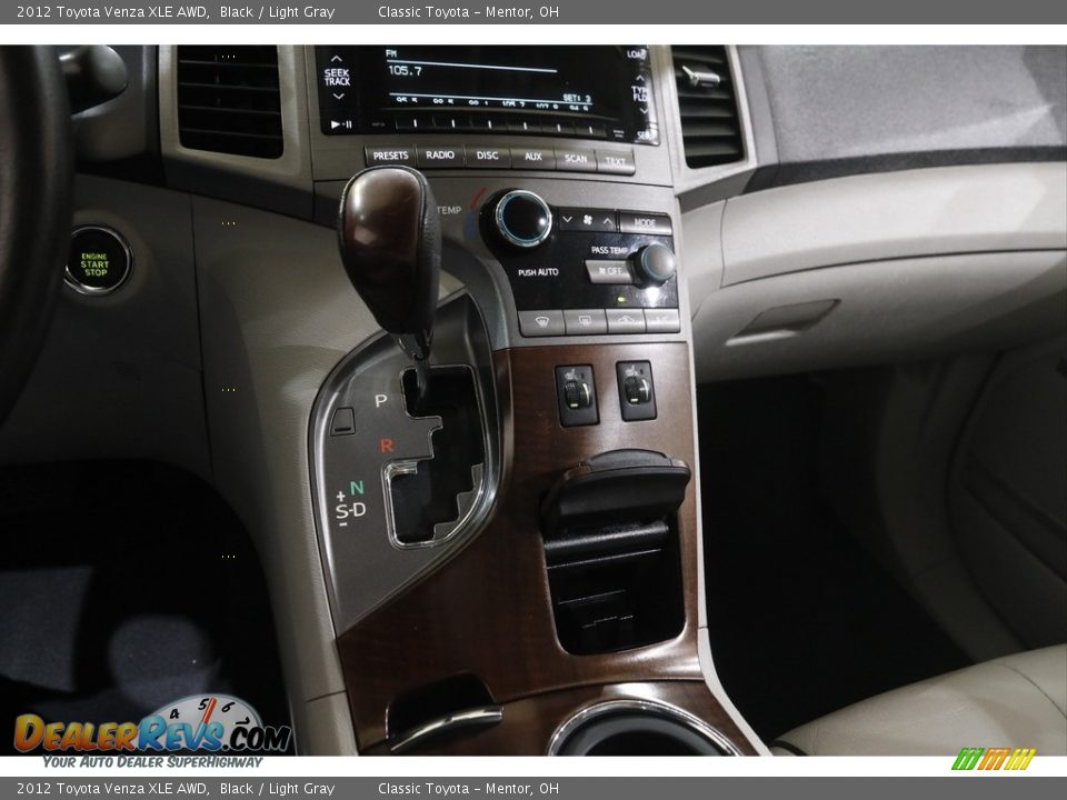 2012 Toyota Venza XLE AWD Black / Light Gray Photo #14