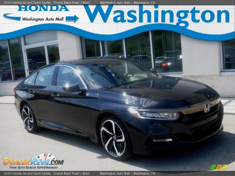 2020 Honda Accord Sport Sedan Crystal Black Pearl / Black Photo #1