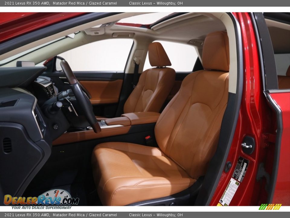2021 Lexus RX 350 AWD Matador Red Mica / Glazed Caramel Photo #5