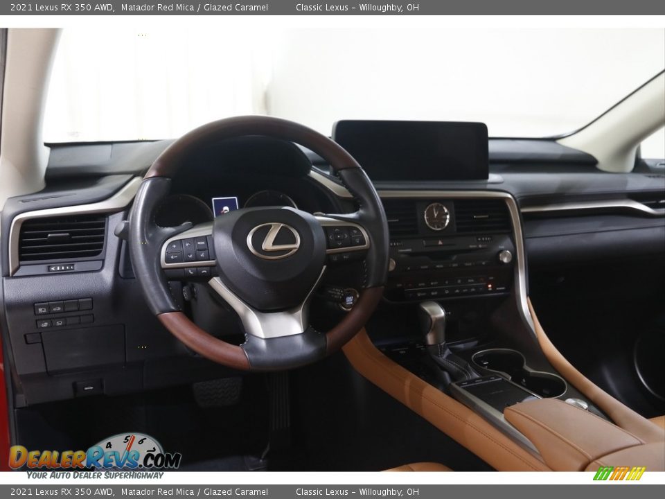 2021 Lexus RX 350 AWD Matador Red Mica / Glazed Caramel Photo #6