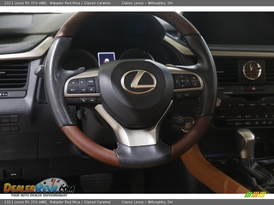 2021 Lexus RX 350 AWD Matador Red Mica / Glazed Caramel Photo #7