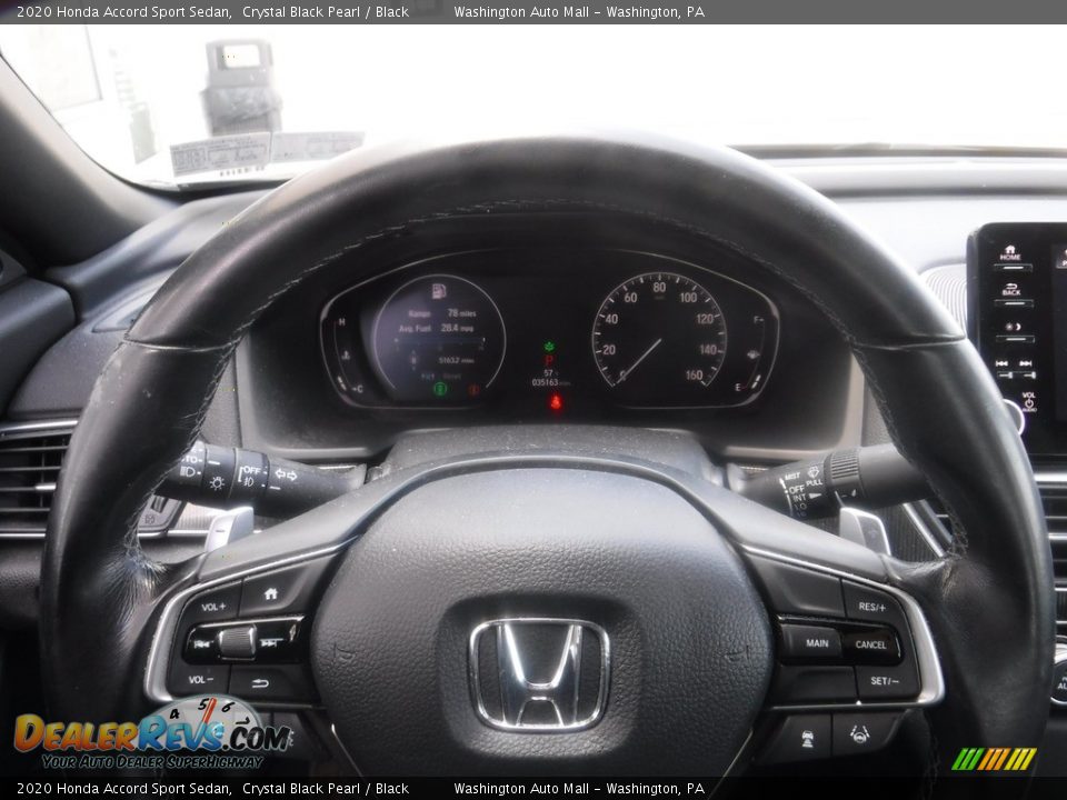 2020 Honda Accord Sport Sedan Crystal Black Pearl / Black Photo #21
