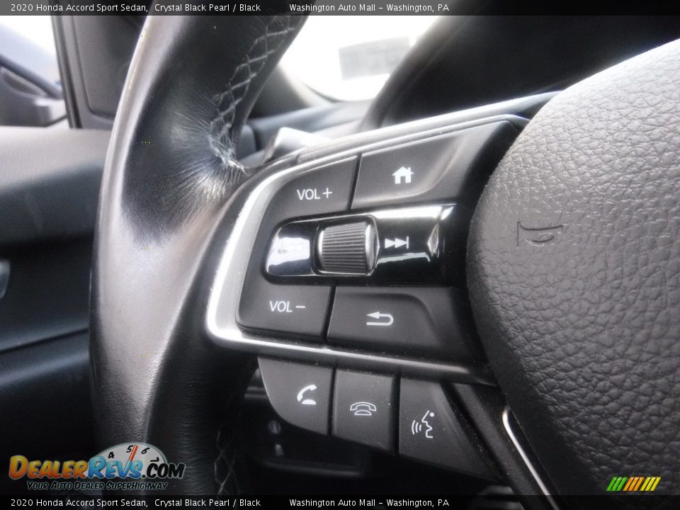 2020 Honda Accord Sport Sedan Crystal Black Pearl / Black Photo #22
