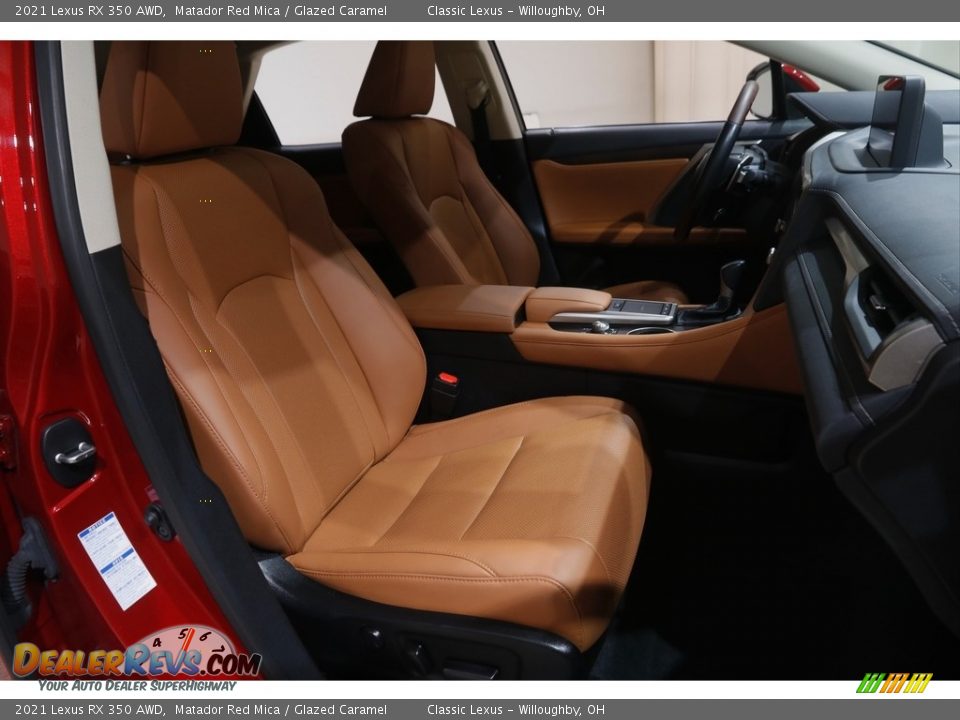 2021 Lexus RX 350 AWD Matador Red Mica / Glazed Caramel Photo #18