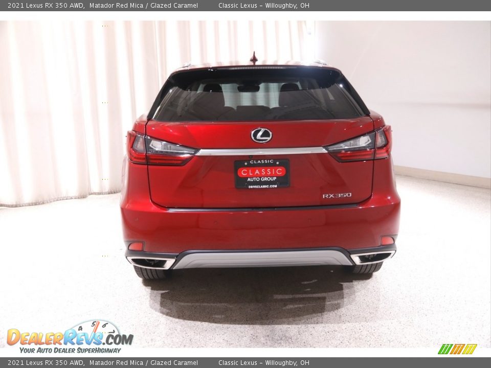 2021 Lexus RX 350 AWD Matador Red Mica / Glazed Caramel Photo #21