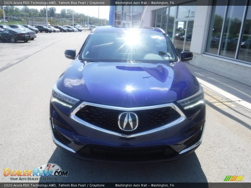 2020 Acura RDX Technology AWD Fathom Blue Pearl / Graystone Photo #5