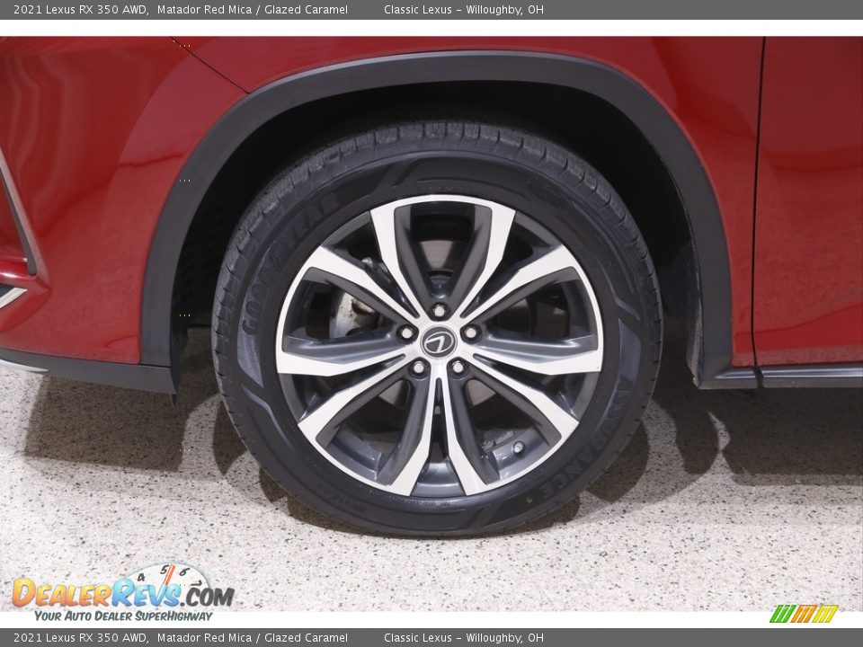 2021 Lexus RX 350 AWD Matador Red Mica / Glazed Caramel Photo #23