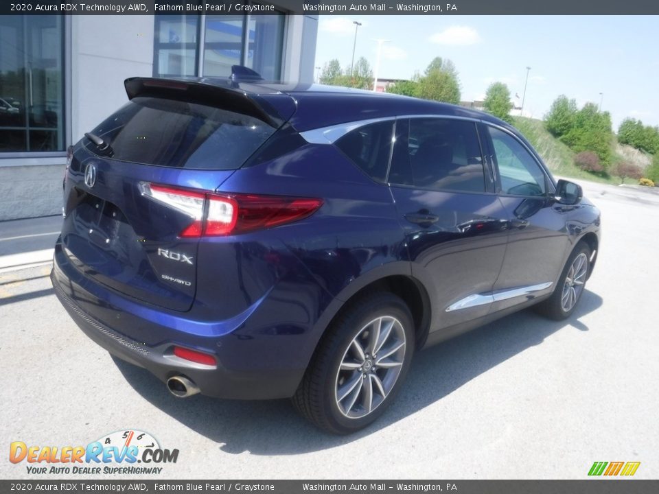 2020 Acura RDX Technology AWD Fathom Blue Pearl / Graystone Photo #9