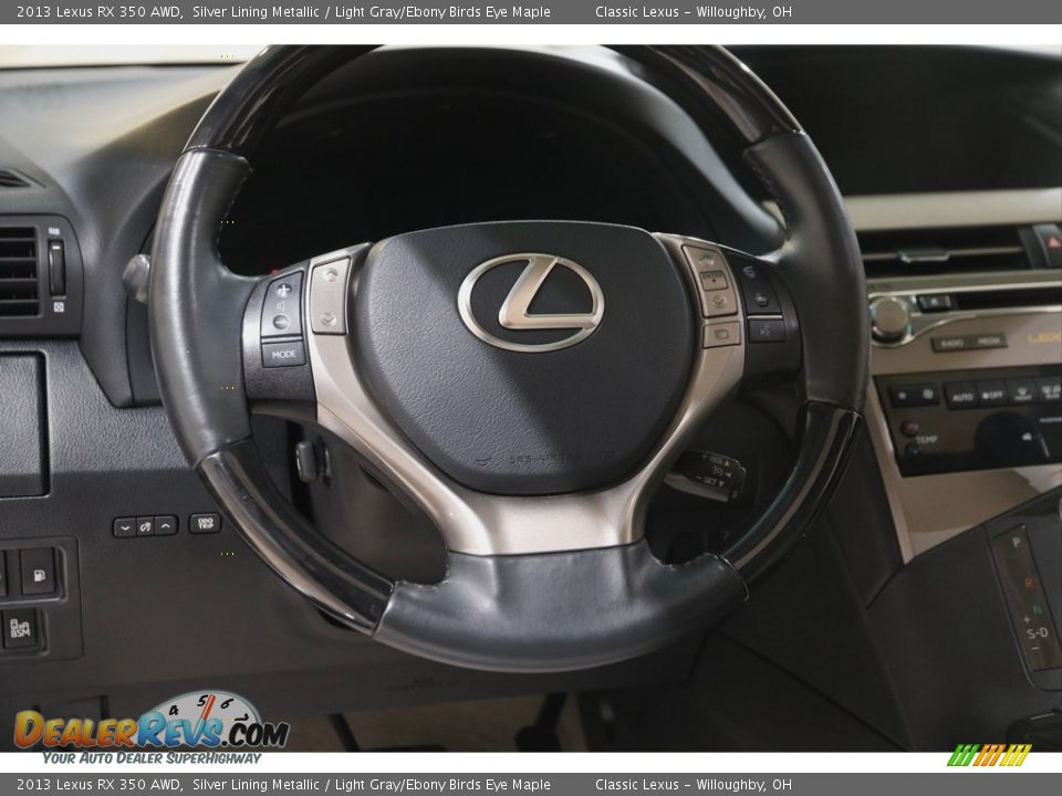 2013 Lexus RX 350 AWD Silver Lining Metallic / Light Gray/Ebony Birds Eye Maple Photo #7