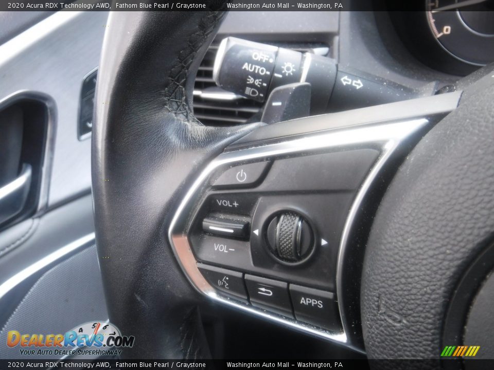 2020 Acura RDX Technology AWD Fathom Blue Pearl / Graystone Photo #28