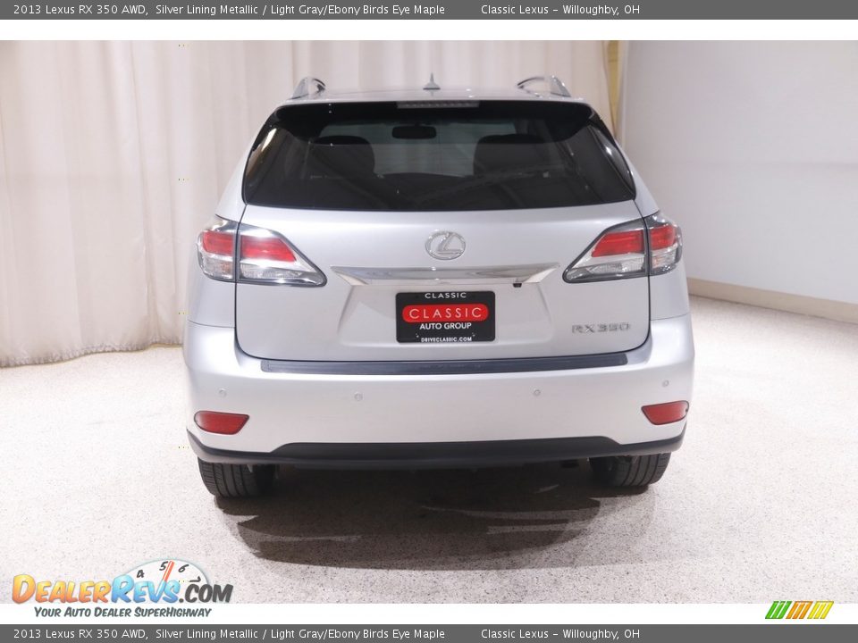 2013 Lexus RX 350 AWD Silver Lining Metallic / Light Gray/Ebony Birds Eye Maple Photo #21