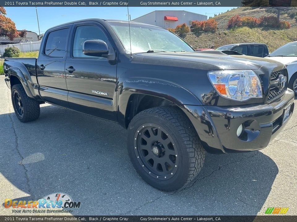 2011 Toyota Tacoma PreRunner Double Cab Black / Graphite Gray Photo #1