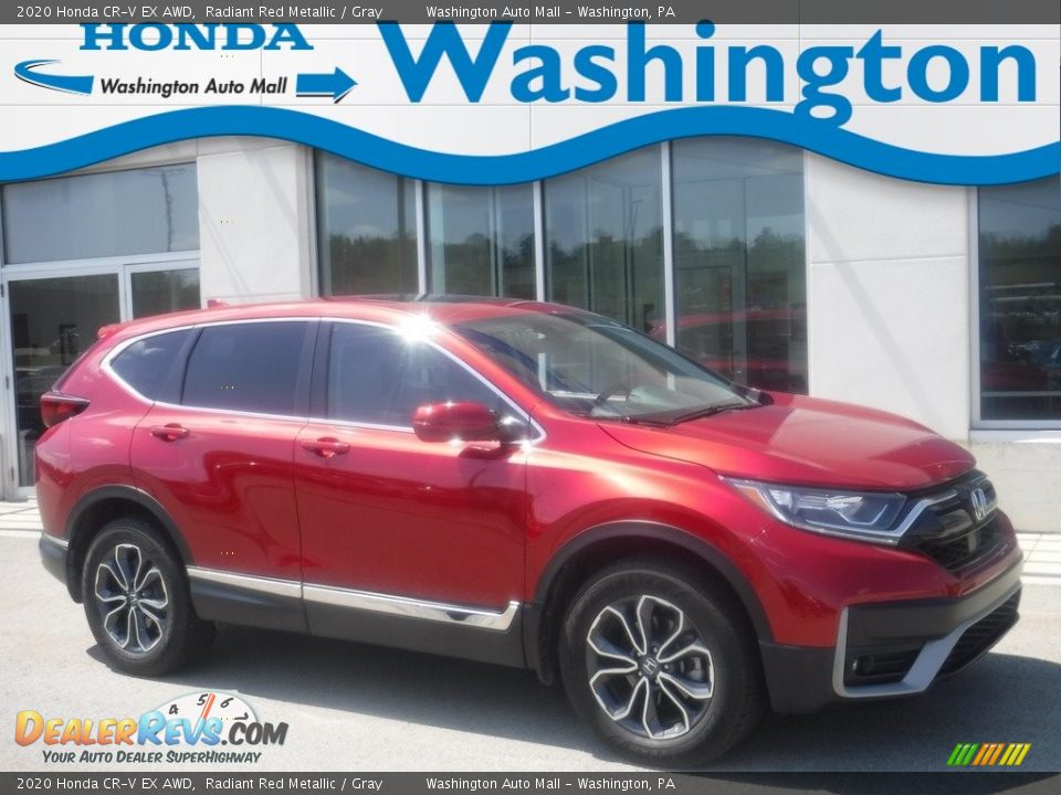 2020 Honda CR-V EX AWD Radiant Red Metallic / Gray Photo #1