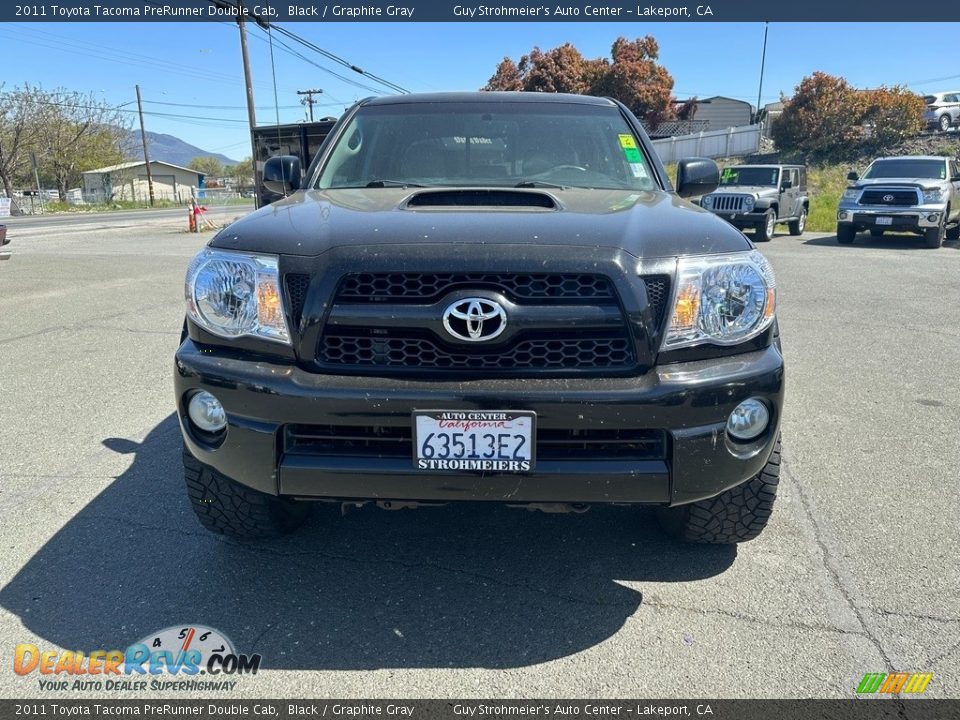 2011 Toyota Tacoma PreRunner Double Cab Black / Graphite Gray Photo #2