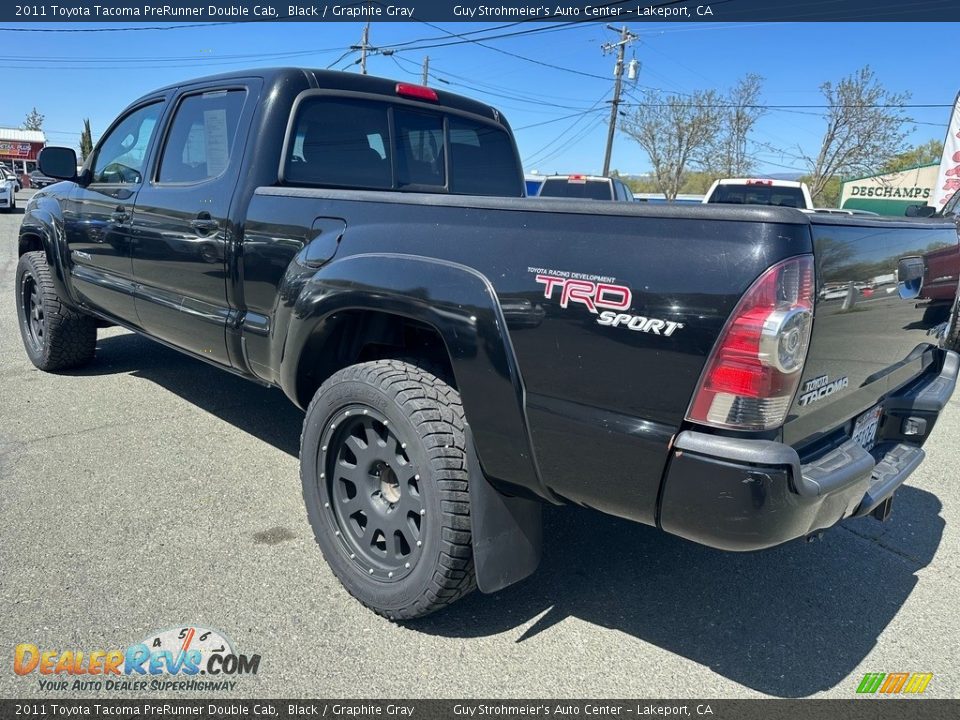 2011 Toyota Tacoma PreRunner Double Cab Black / Graphite Gray Photo #4