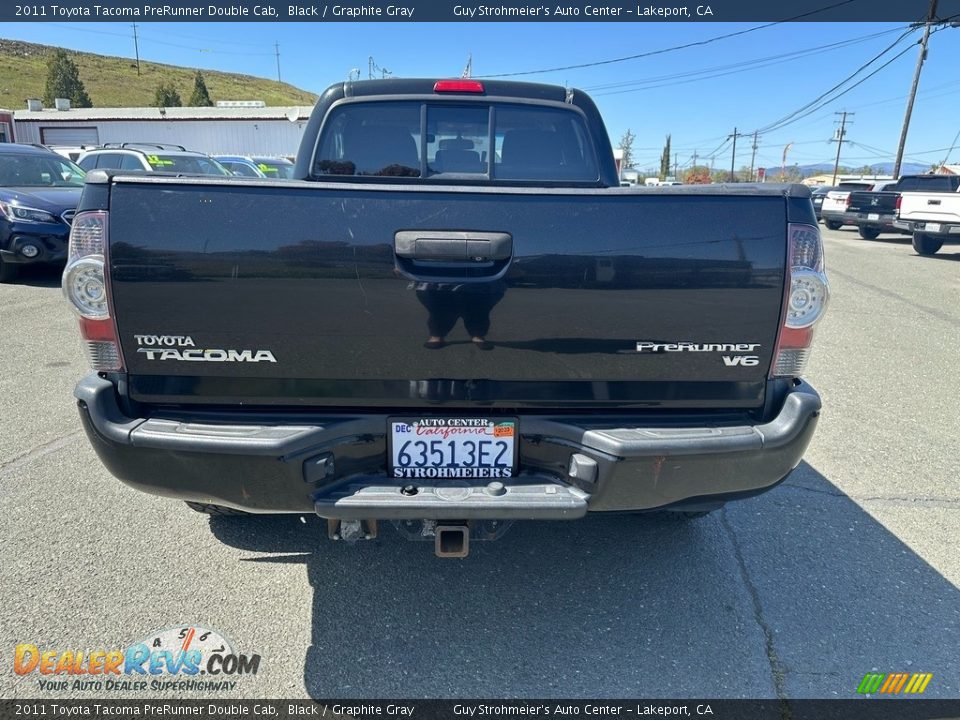 2011 Toyota Tacoma PreRunner Double Cab Black / Graphite Gray Photo #5