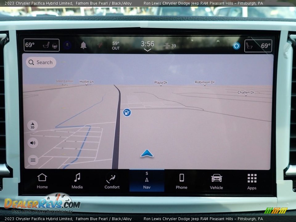 Navigation of 2023 Chrysler Pacifica Hybrid Limited Photo #18