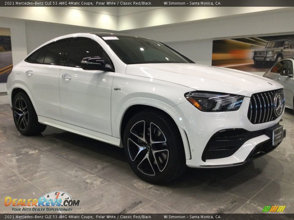2021 Mercedes-Benz GLE 53 AMG 4Matic Coupe Polar White / Classic Red/Black Photo #5