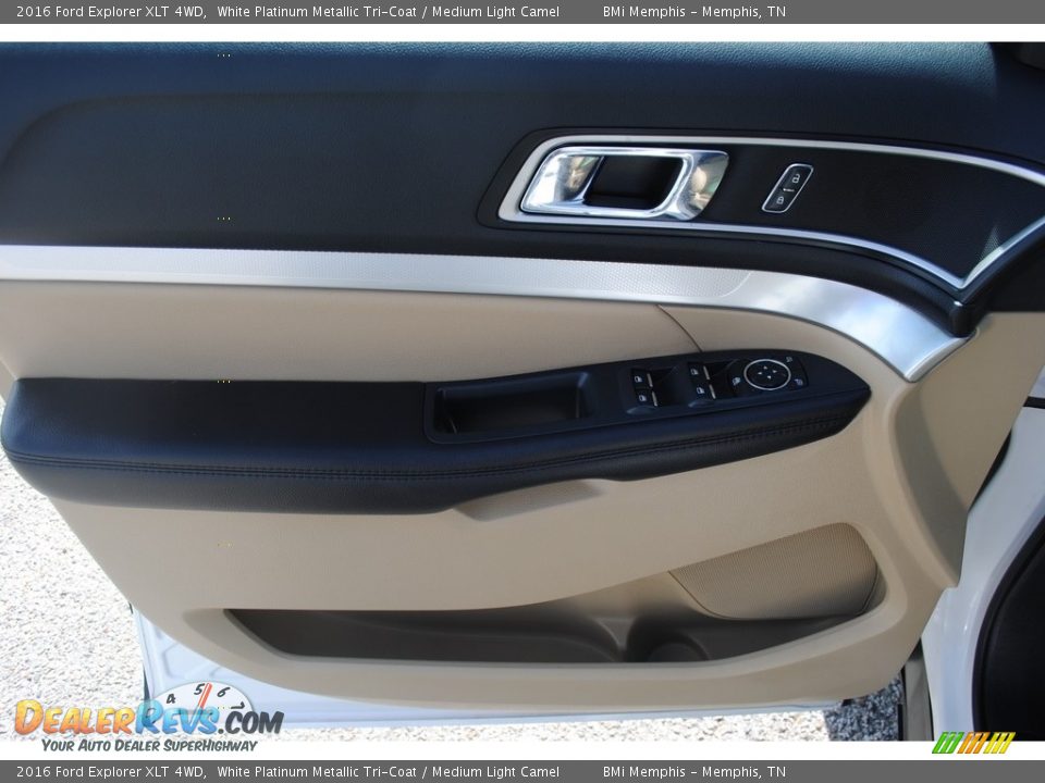 2016 Ford Explorer XLT 4WD White Platinum Metallic Tri-Coat / Medium Light Camel Photo #10
