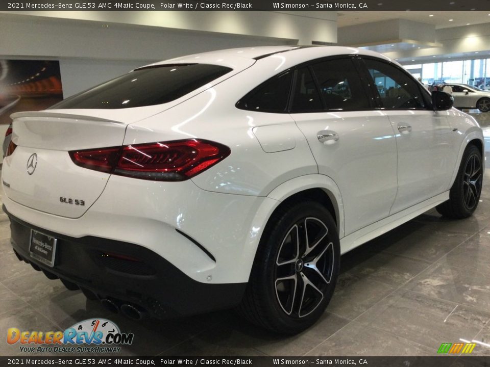 2021 Mercedes-Benz GLE 53 AMG 4Matic Coupe Polar White / Classic Red/Black Photo #6