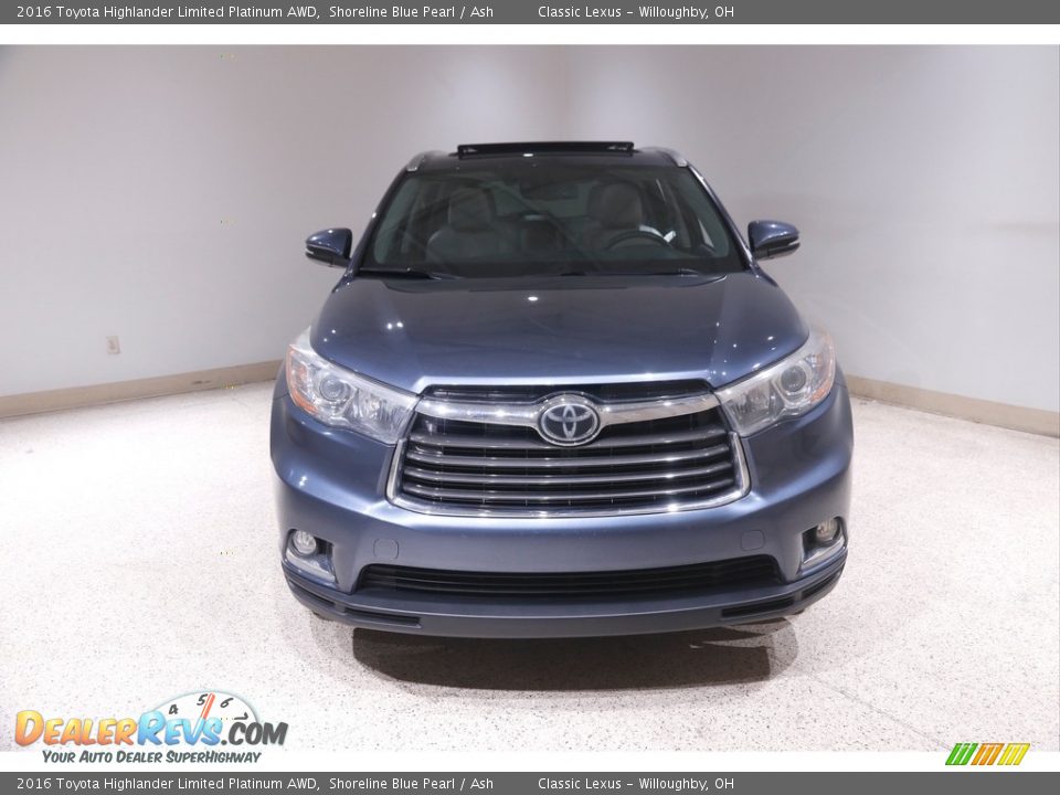 2016 Toyota Highlander Limited Platinum AWD Shoreline Blue Pearl / Ash Photo #2